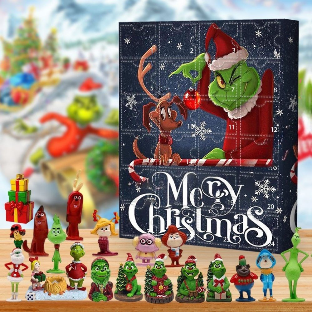 Grinch He'S The Ultimate Holiday Mood Advent Calendar 2026 24 Day Christmas Countdown Gifts, 3D Acrylic Collectibles