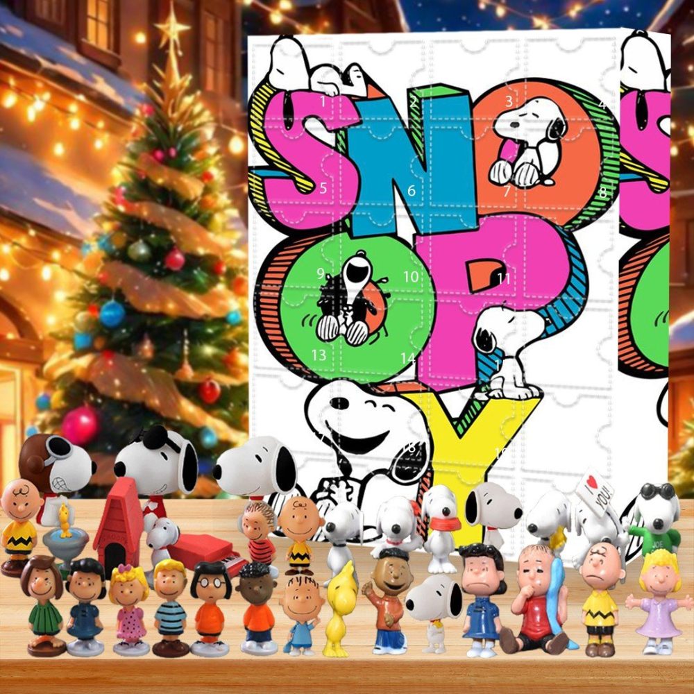 Peanuts Snoopy And Friends Christmas Advent Calendar 24 Day Christmas Countdown Gift For Her, 3D Acrylic Collectibles
