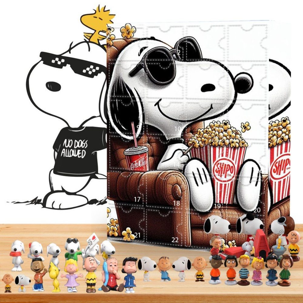 Peanuts Snoopy And Friends Christmas Advent Calendar Christmas Countdown Best Gift Ideas, 3D Acrylic Collectibles