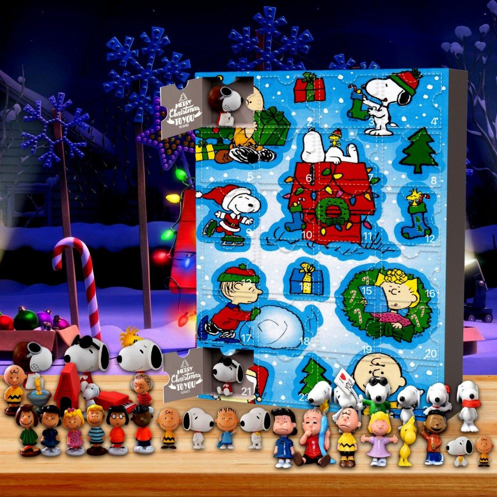 Peanuts Snoopy And Friends Christmas Advent Calendar Christmas Countdown Gift For Brother, 3D Acrylic Collectibles