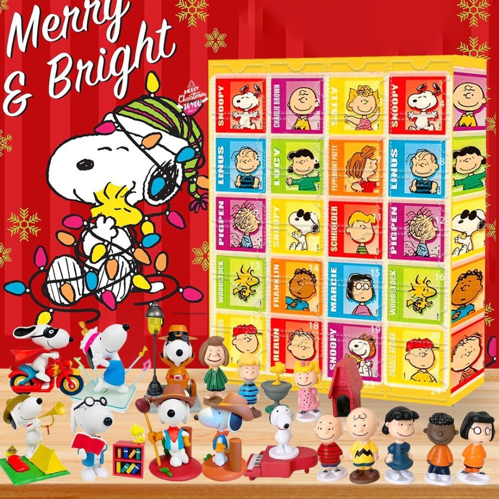 Peanuts Snoopy And Friends Christmas Advent Calendar Christmas Countdown Gift For Girlfriend, 3D Acrylic Collectibles