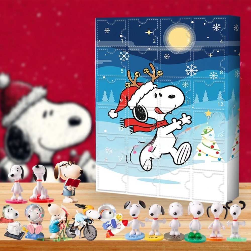 Snoopy A Dog On A Doghouse Advent Calendar 24 Day Xmas Countdown Gift For Boyfriend, 3D Acrylic Collectibles