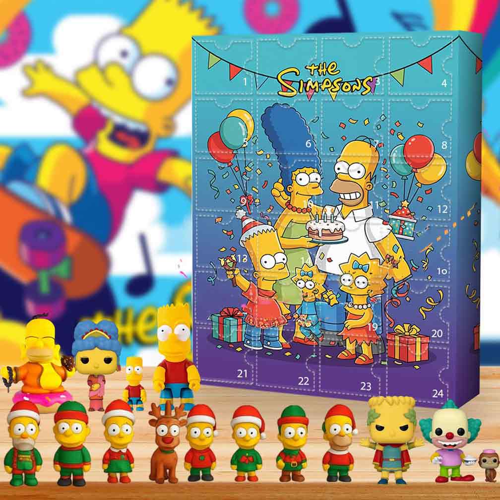 The Simpsons The Ultimate Comfort Watch Advent Calendar 24 Day Festive Countdown Gift Idea, 3D Acrylic Collectibles