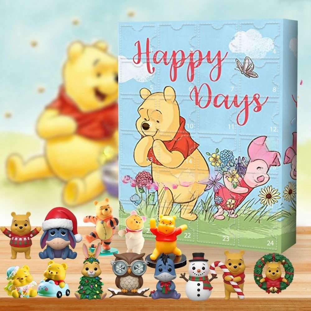Winnie The Pooh It'S Pure Comfort Advent Calendar 24 Day Holiday Countdown Gift For Friend, 3D Acrylic Collectibles