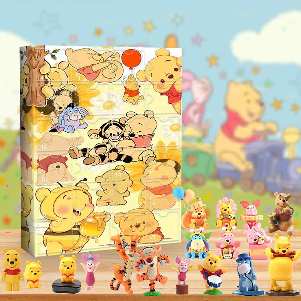 Winnie The Pooh Oh That Silly Old Bear Advent Calendar 24 Day Winter Countdown Gift Guide, 3D Acrylic Collectibles