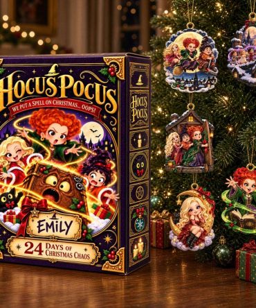 Personalized Hocus Pocus Advent Calendar Merry Christmas Chaos Ornaments Xmas Tree Decor