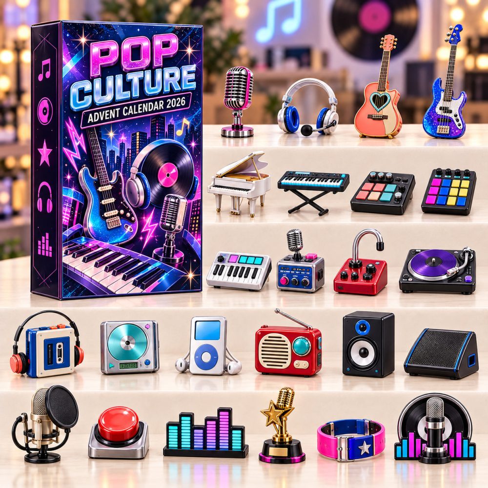 Pop Culture Advent Calendar 2026 Retro Music Gear 24 Days Countdown Music Lover Gift, 3D Acrylic Collectibles