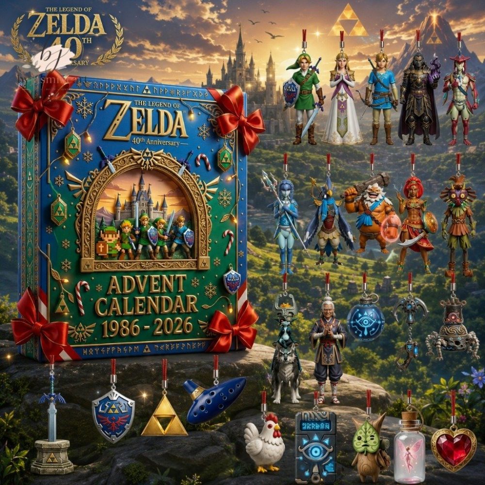The Legend Of Zelda 40Th Anniversary Advent Calendar 2026 24 Day Festive Countdown Gift For Boyfriend, 3D Acrylic Collectibles