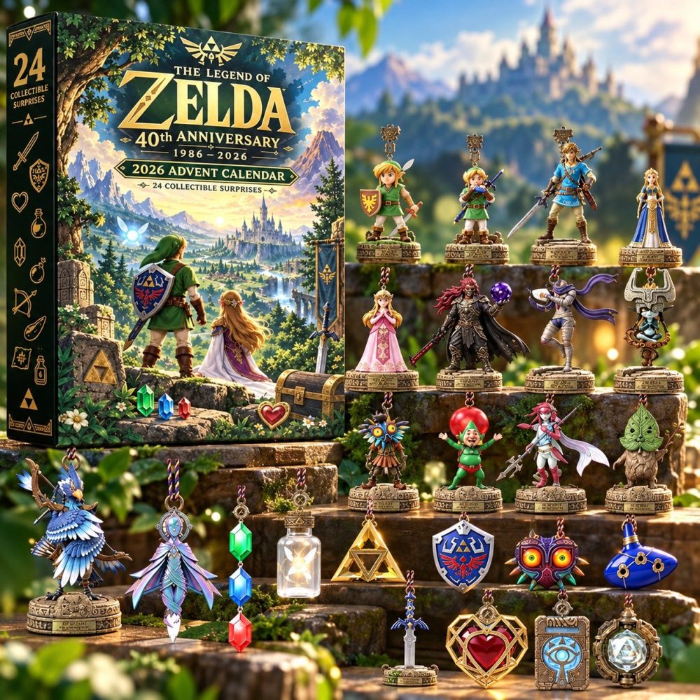 The Legend Of Zelda 40Th Anniversary Advent Calendar 2026 24 Day Holiday Surprise Gift For Fans Boys, 3D Acrylic Collectibles
