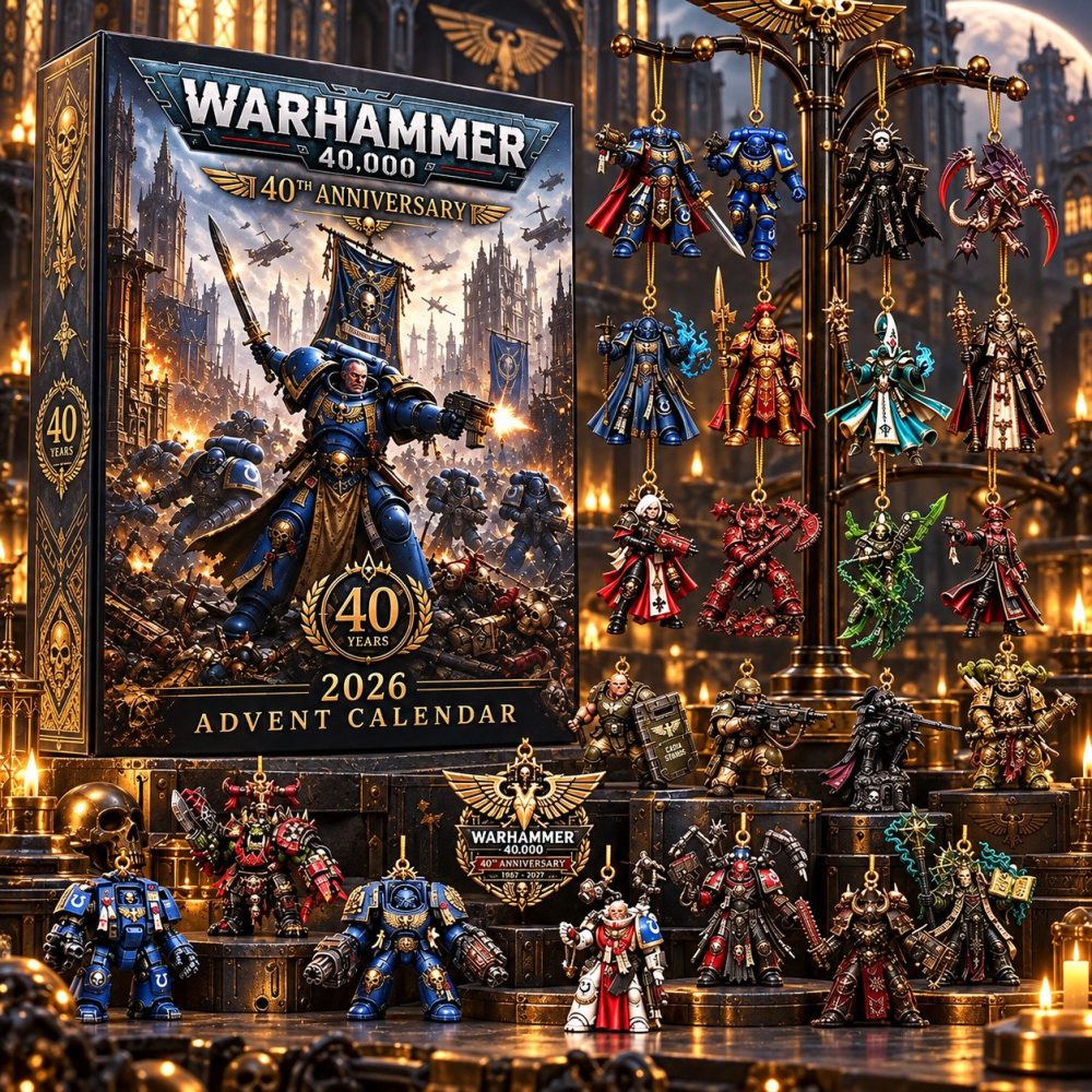 Warhammer 40K 40Th Anniversary Advent Calendar 2026 24 Day Holiday Celebration Gift For Warhammer Fans, 3D Acrylic Collectibles