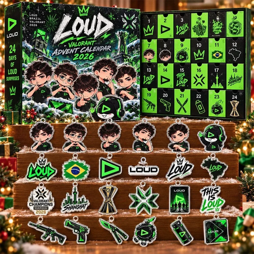 Loud Valorant 2026 Chibi Esports Team Advent Calendar Xmas Countdown Gamers Christmas Gifts , 3D Acrylic Collectibles