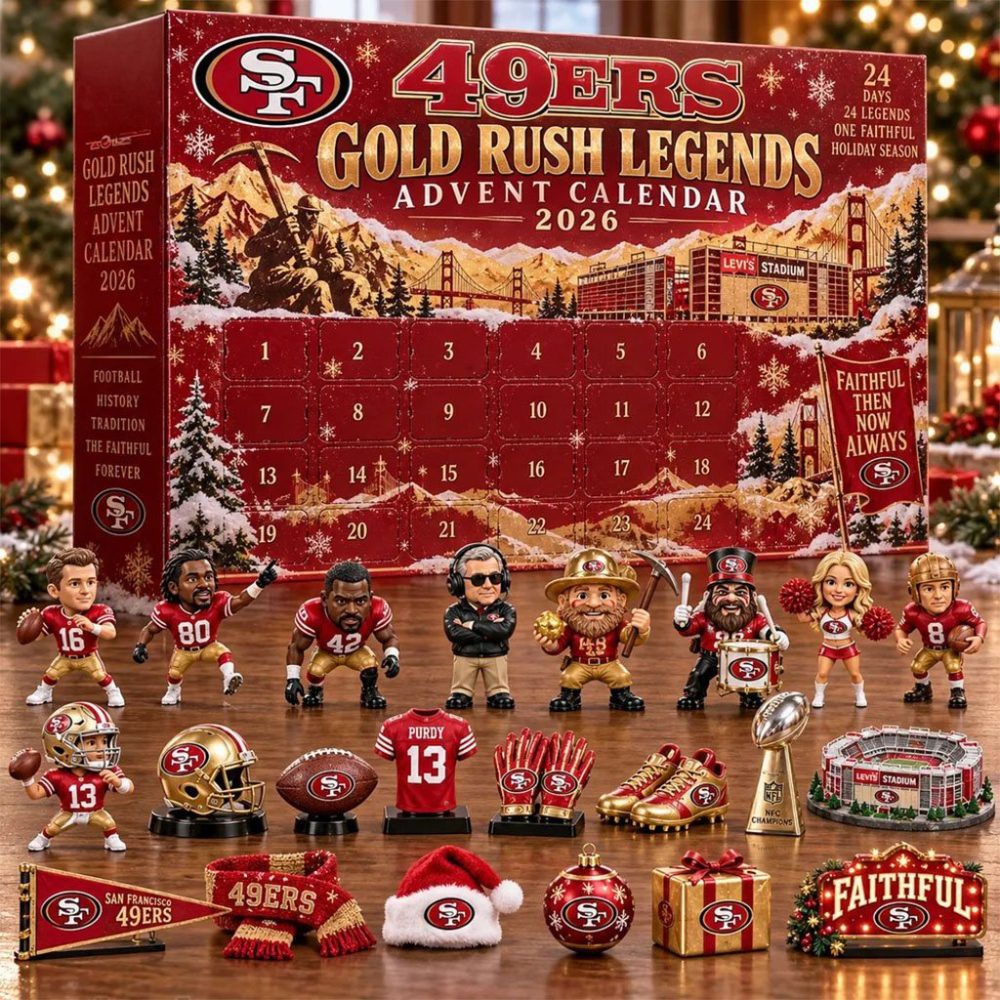 49Ers Gold Rush Legends Advent Calendar 2026 Faithful Christmas Ornaments Sf 49Ers Merch