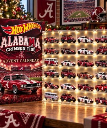 Alabama Crimson Tide X Hot Wheels Advent Calendar Crimson Tide Merch Christmas Ornaments Decor