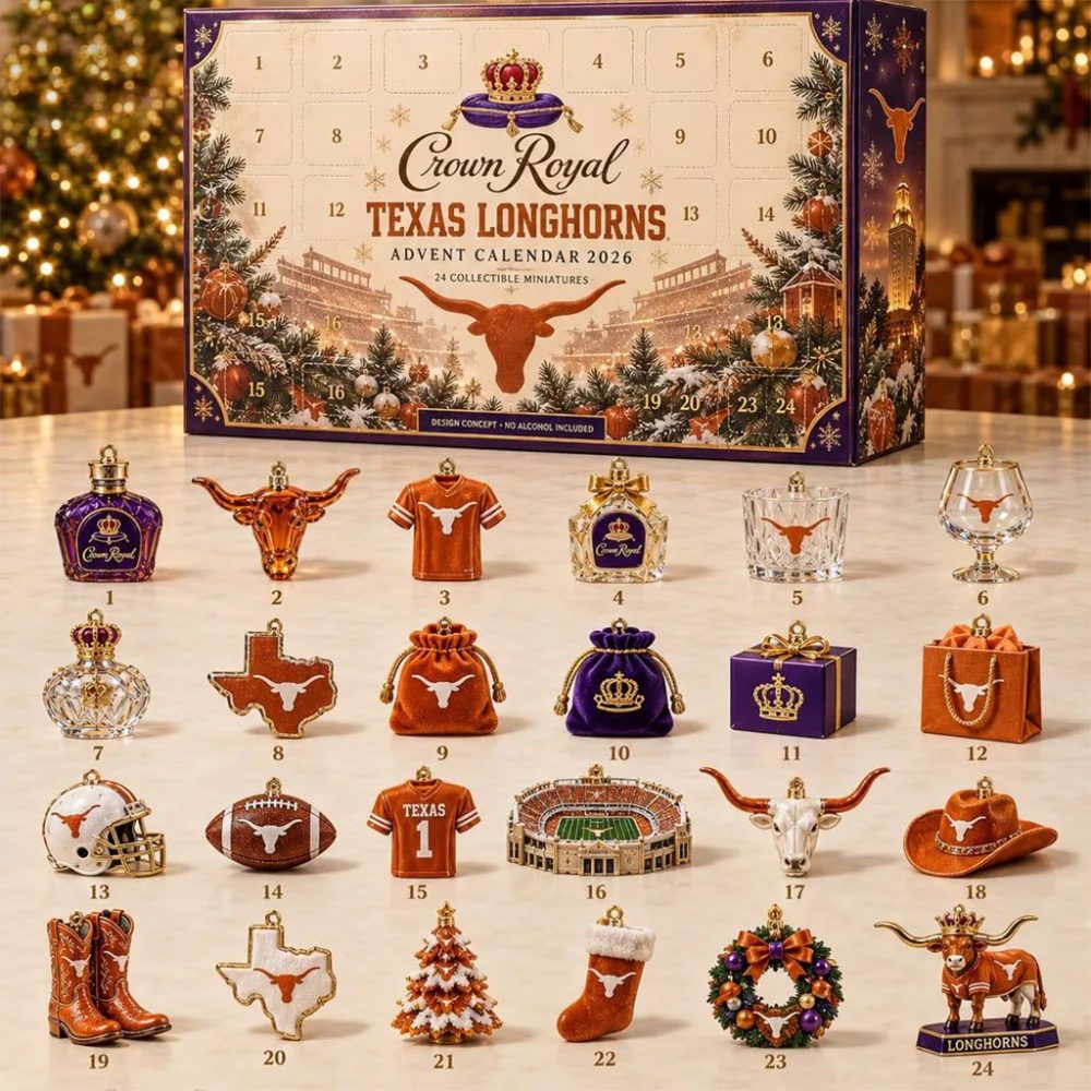 Crown Royal X Texas Longhorns Advent Calendar 2026 Surprises Christmas Ornaments Xmas Decor