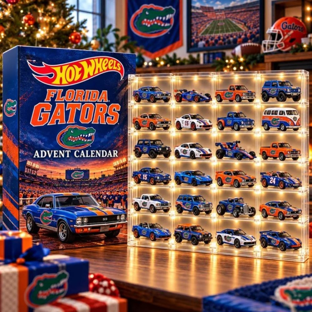 Florida Gators Hot Wheels Advent Calendar Christmas Tree Ornaments Florida Gators Merch Decor