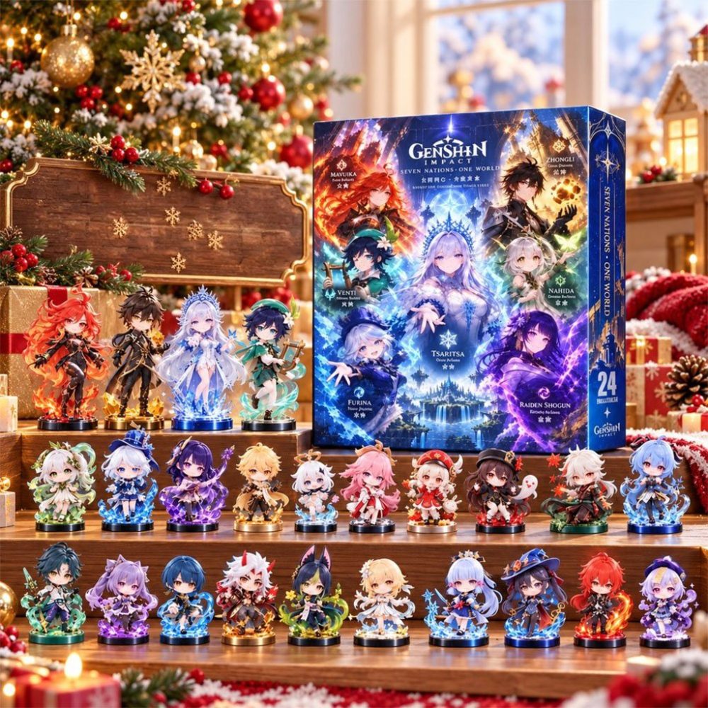 Genshin Impact Advent Calendar Countdown Box Christmas Tree Ornament Gift For Video Game Lovers