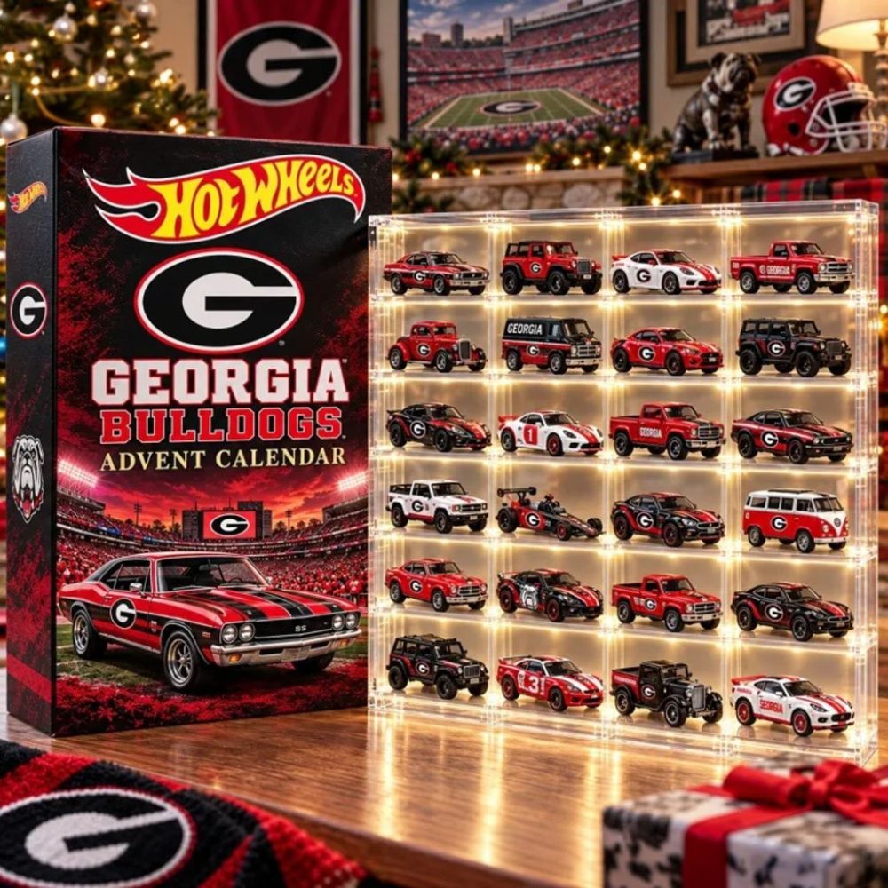 Georgia Bulldogs Hot Wheels Advent Calendar 2026 Holiday Countdown Christmas Ornaments