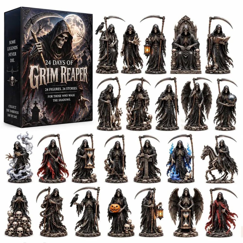 Grim Reaper Advent Calendar 2026 Spooky Ornaments Halloween Gifts For Friends
