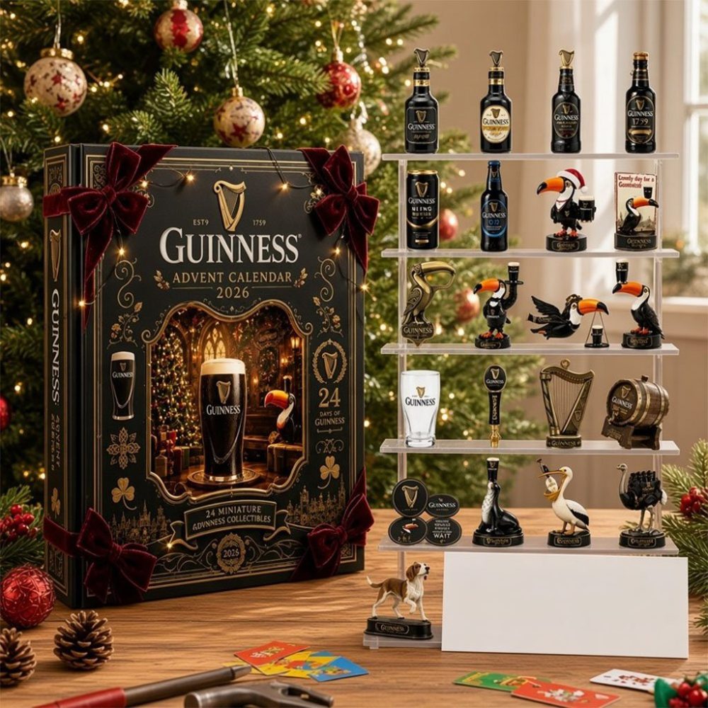 Guinness Heritage Advent Calendar 2026 Christmas Tree Ornaments Gift For Stout Lovers