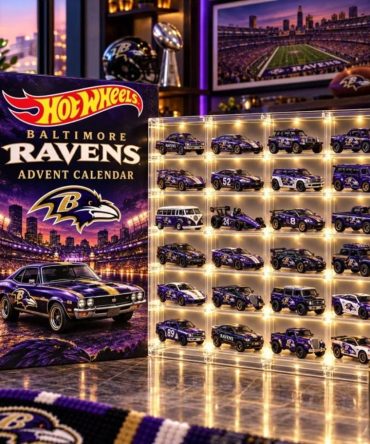 Hot Wheels Baltimore Ravens Advent Calendar Holiday Ornaments Baltimore Ravens Merch Fan Gifts