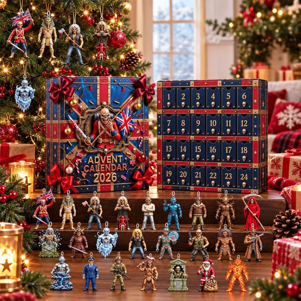 Iron Maiden Advent Calendar Christmas Tree Ornaments Iron Maiden Merch Gift For Metalheads