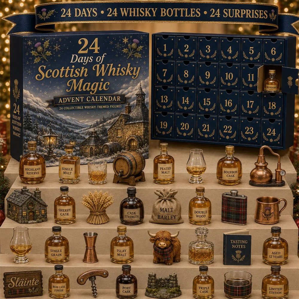 Scottish Whisky Magic Advent Calendar Christmas Ornaments Countdown Box Xmas Gifts For Dad