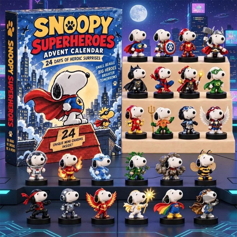 Snoopy Superhero Christmas 2026 Advent Calendar Heroic Surprise Christmas Ornament Snoopy Merch