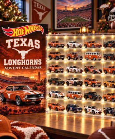 Texas Longhorns Hot Wheels Advent Calendar Christmas Tree Ornaments Texas Longhorns Merch Decor