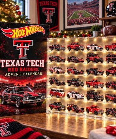 Texas Tech Red Raiders Hot Wheels Advent Calendar Christmas Tree Ornament Red Raiders Merch