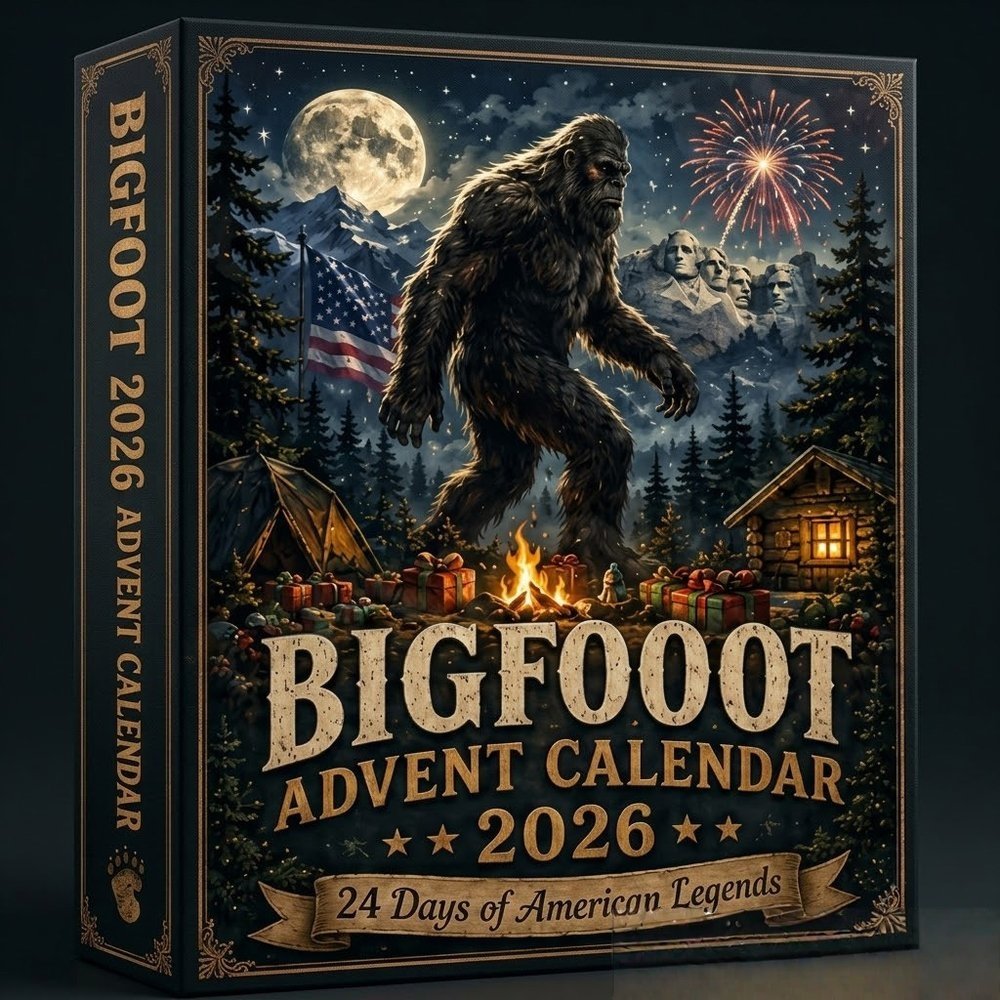 Bigfoot American Legends Advent Calendar 2026 24 Day Festive Season Countdown Gift For Bigfoot Fans, 3D Acrylic Collectibles