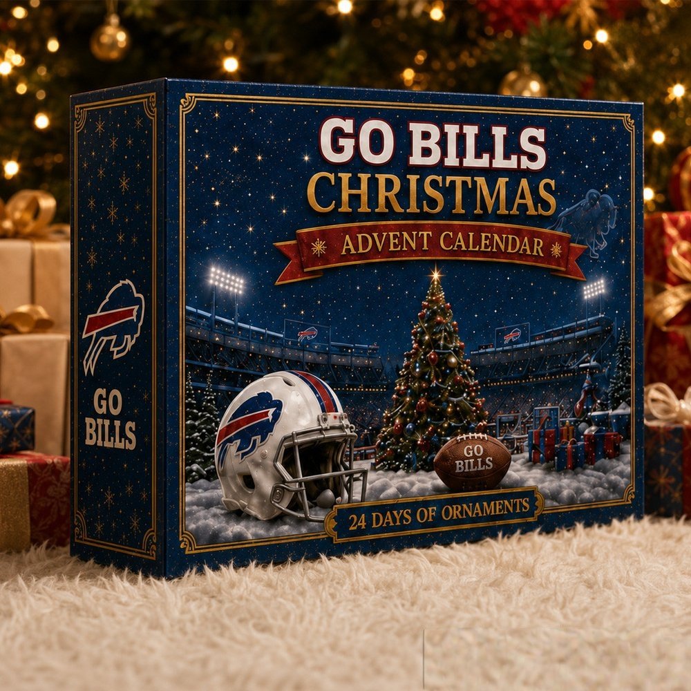 Buffalo Bills Advent Calendar 2026 24 Day Spooky Countdown Gift Ideas For Football Fans, 3D Acrylic Collectibles
