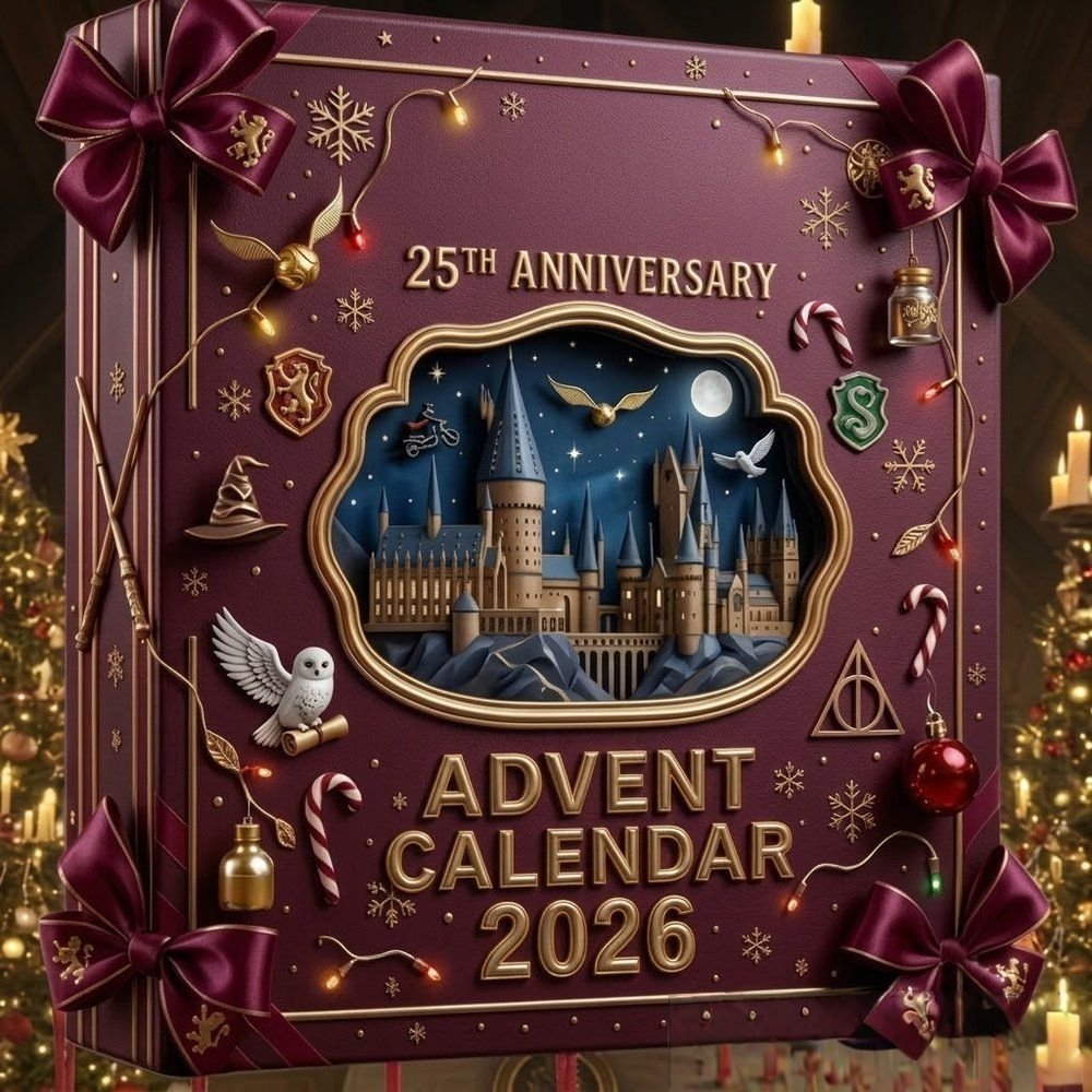 Harry Potter 25Th Anniversary Advent Calendar 2026 24 Day Festive Season Countdown Gift For Potter Fans, 3D Acrylic Collectibles