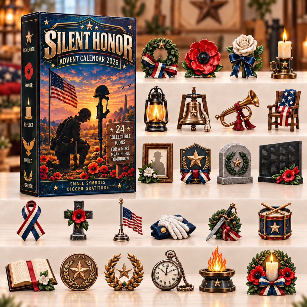 Silent Honor Advent Calendar 2026 Memorial Icons 24 Days Countdown Veteran Gift For Dad, 3D Acrylic Collectibles