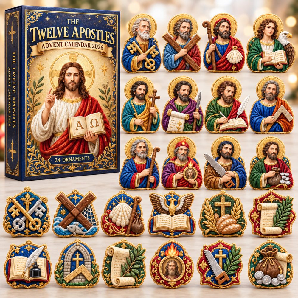 The Twelve Apostles Advent Calendar 2026 Saints And Symbols 24 Days Countdown Catholic Gift, 3D Acrylic Collectibles