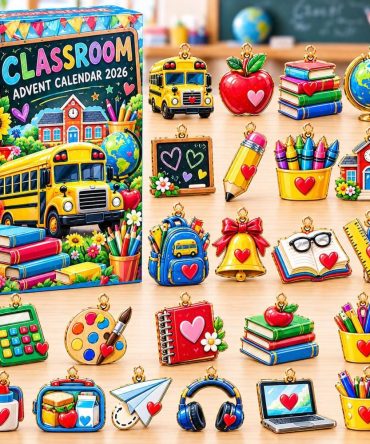 When I Grow Up Classroom Advent Calendar 2026 School Bus 24 Days Countdown Back To School Gift, 3D Acrylic Collectibles