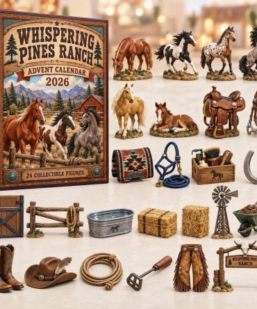 Whispering Pines Ranch Advent Calendar 2026 Horses And Tack 24 Days Countdown Equestrian Gift, 3D Acrylic Collectibles