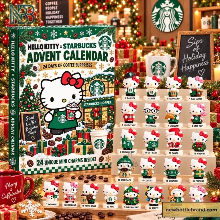 Hello Kitty X Starbucks 2026 Advent Calendar Xmas Tree Decor Gifts For Sister, 3D Acrylic Collectibles