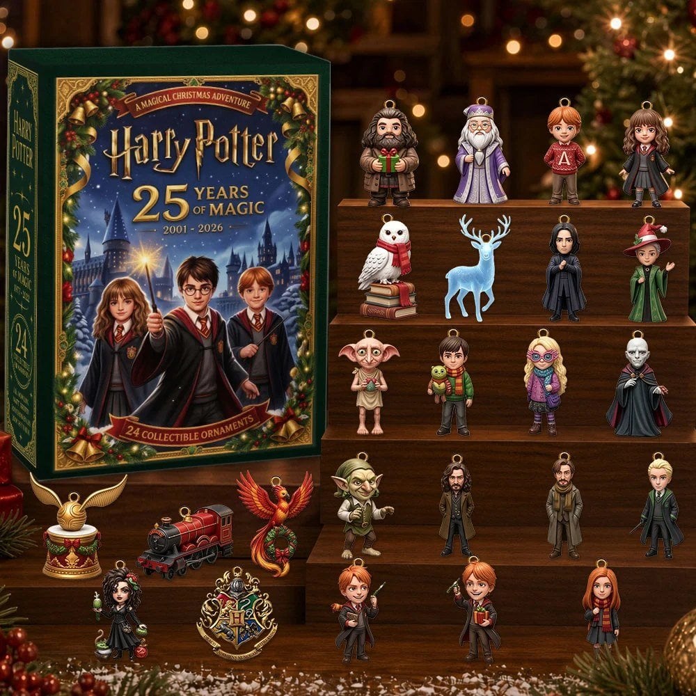 Harry Potter Advent Calendar 25 Years Of Magic Christmas Ornaments Harry Potter Merch Decor