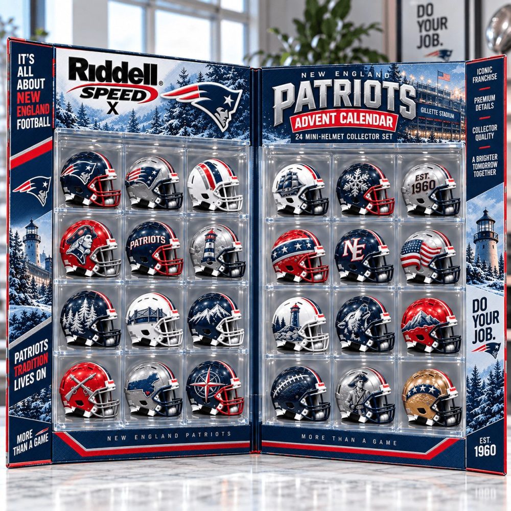 Premium Crpt Mini Helmet Advent Calendar 2026 24 Day Holiday Celebration Gift Ideas For Sports Fans, 3D Acrylic Collectibles