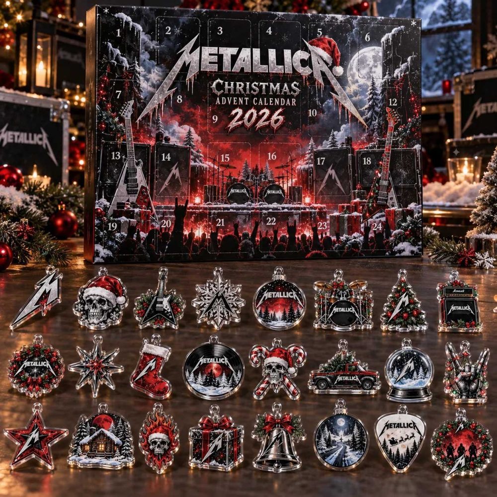 Metallica Christmas Advent Calendar 2026 24 Day Festive Season Countdown Gift For Husband, 3D Acrylic Collectibles