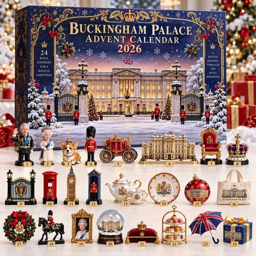 Buckingham Palace Royal Surprises Advent Calendar 2026 24 Day Holiday Celebration Gift For Royal Enthusiasts, 3D Acrylic Collectibles