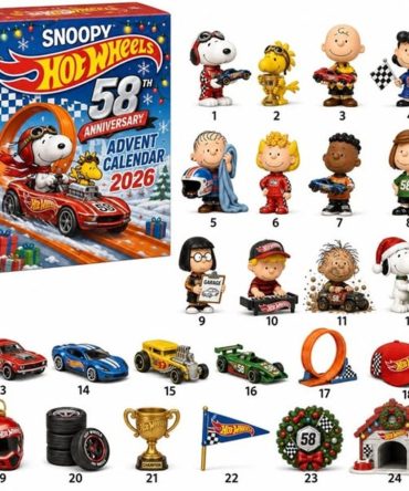 Snoopy X Hot Wheels Christmas Advent Calendar 2026 Holiday Ornaments Snoopy Merch Gift For Son
