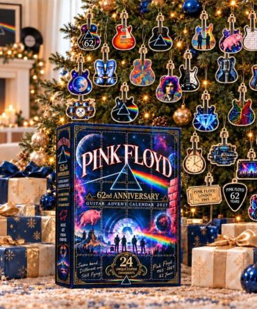 Pink Floyd 62Nd Anniversary Guitar Christmas Advent Calendar Xmas Tree Ornament Pink Floyd Merch