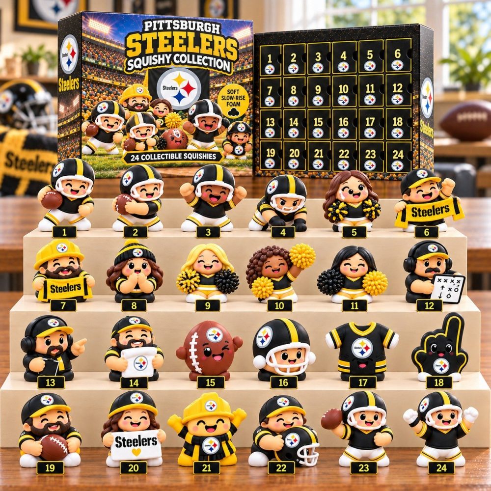 Pittsburgh Steelers Advent Calendar 2026 24 Day Spooky Countdown Gift Ideas For Son, 3D Acrylic Collectibles
