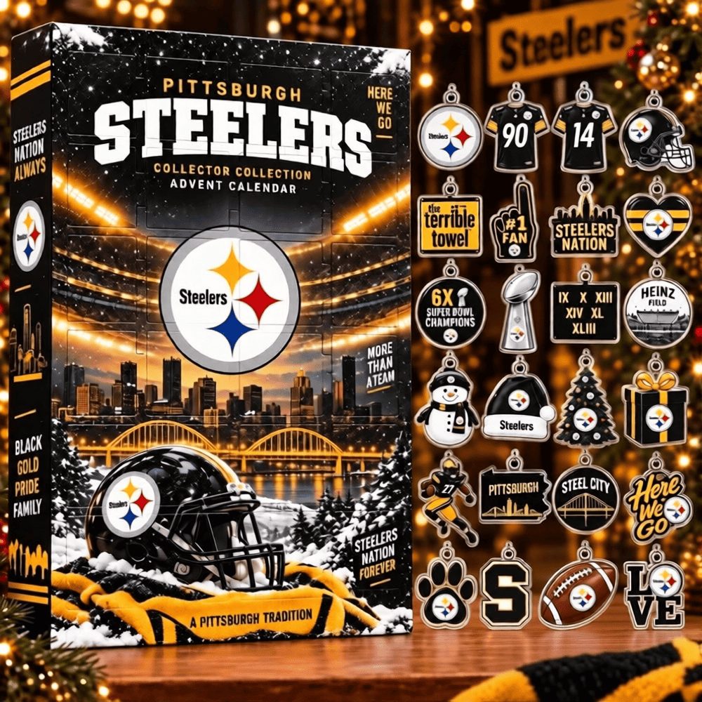 Pittsburgh Steelers Christmas Advent Calendar 2026 24 Day Festive Mystery Box Gift For Fans, 3D Acrylic Collectibles