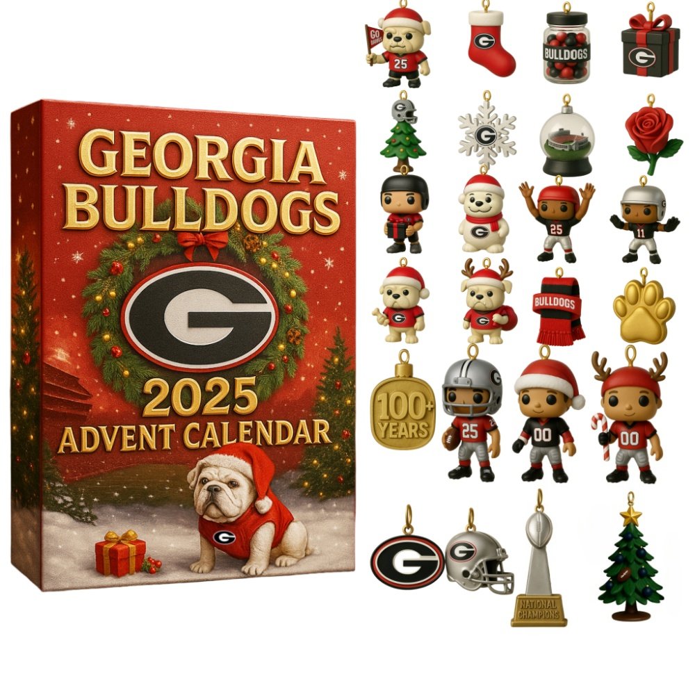 2026 Georgia Bulldogs Advent Calendar Cowboys Gift For Football Lover, 3D Acrylic Collectibles