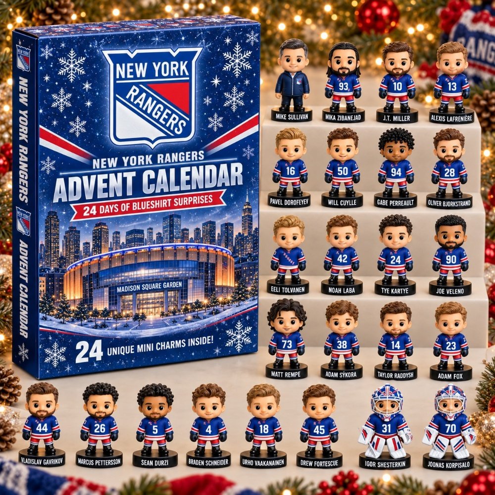 2026 New York Rangers Advent Calendar 24 Day Christmas Countdown Box Gift For Fans, 3D Acrylic Collectibles