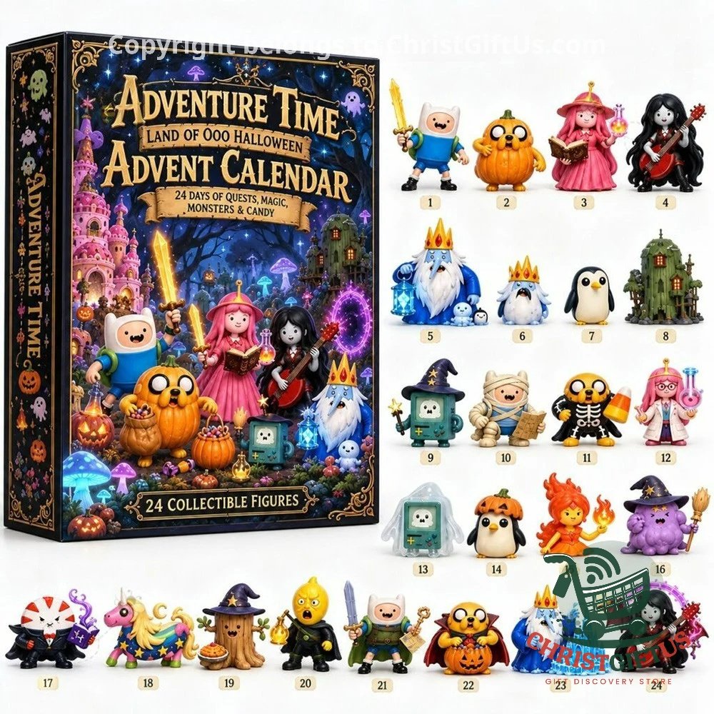 Adventure Time Land Of Ooo Halloween Advent Calendar 2026 24 Day Christmas Countdown Gift For Sons, 3D Acrylic Collectibles