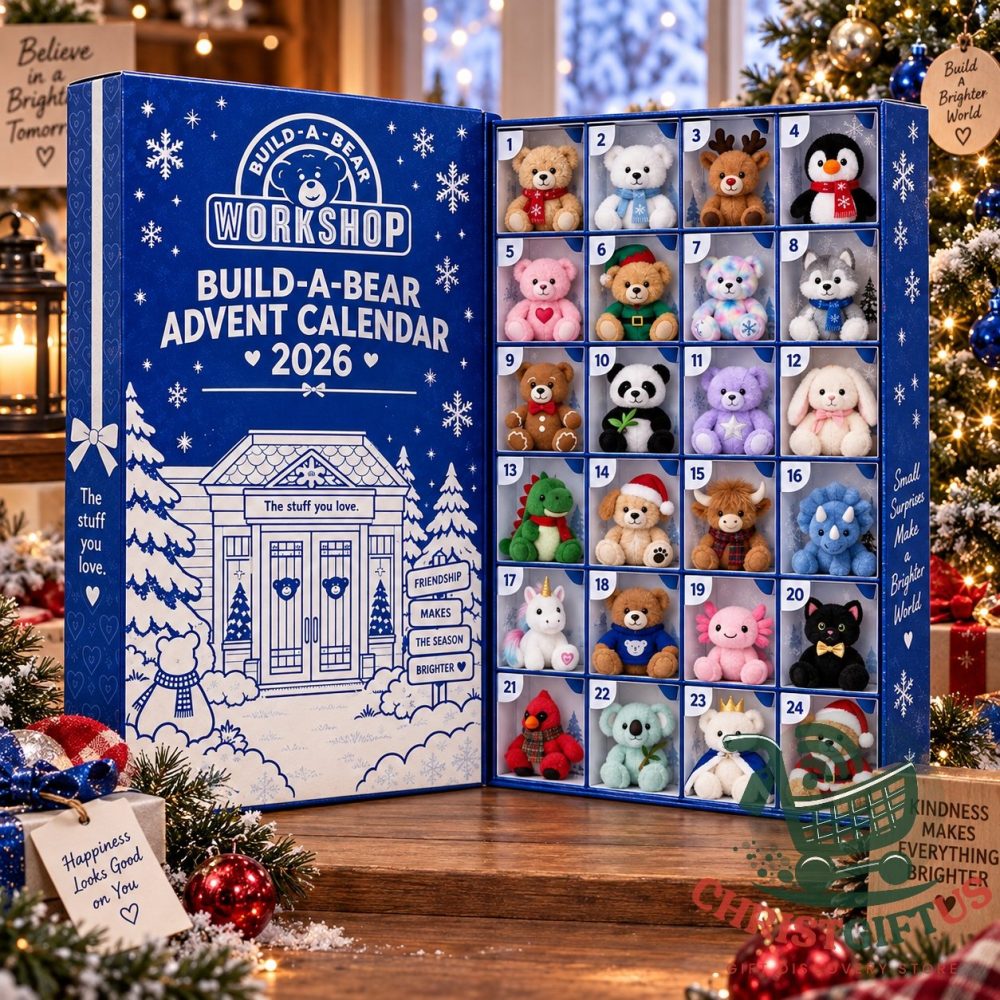 Build-A-Bear Workshop 2026 Christmas Advent Calendar 24 Day Holiday Countdown Gift For Daughter, 3D Acrylic Collectibles