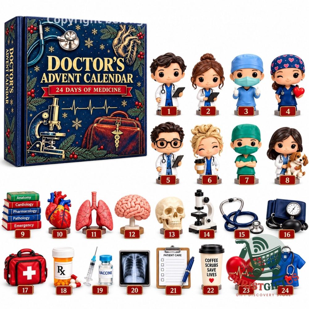 Doctors 24 Days Of Medicine Advent Calendar 2026 24 Acrylic Charms Blind Box Gift For Doctors, 3D Acrylic Collectibles